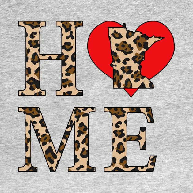 Minnesota Home Leopard Print by SunburstGeo